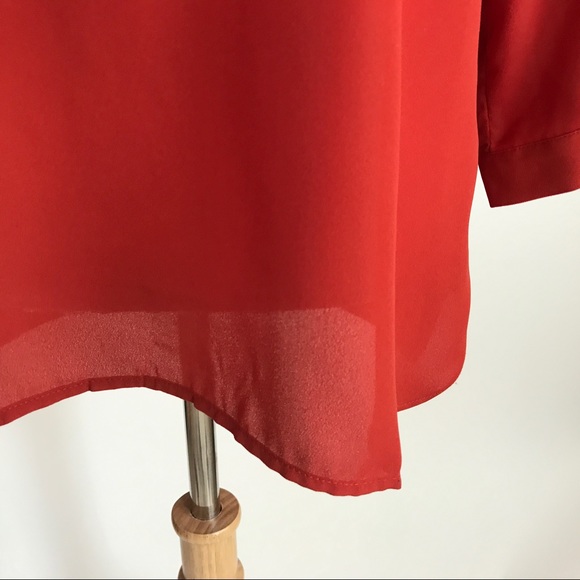 Forever 21 Rust Colored Zipper Front Blouse - Picture 3 of 5